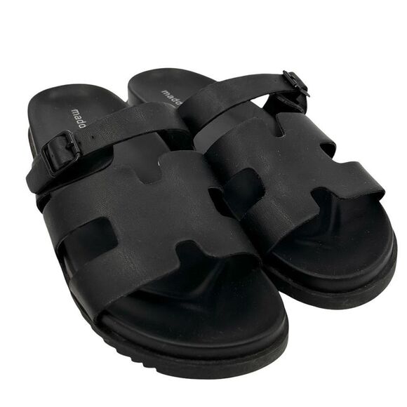 Madden Girl Darla black slide sandals size 9.5 - Picture 1 of 9
